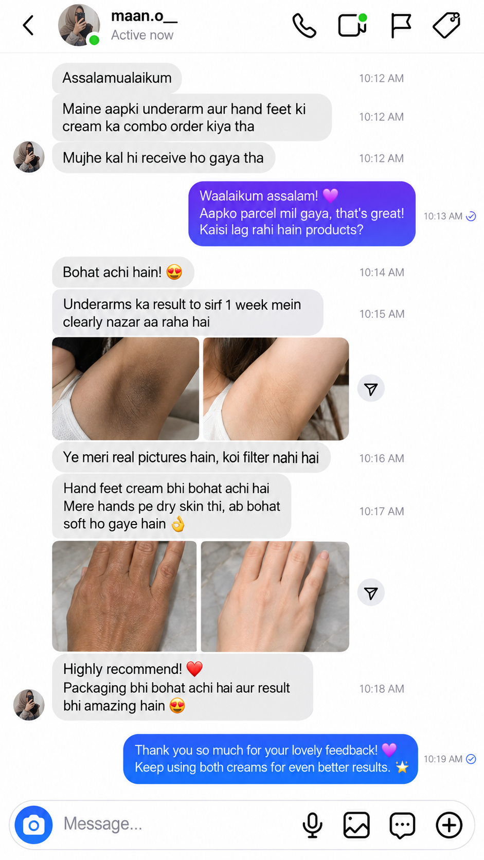 UNDER ARMS + HAND FEET & BODY CREAM