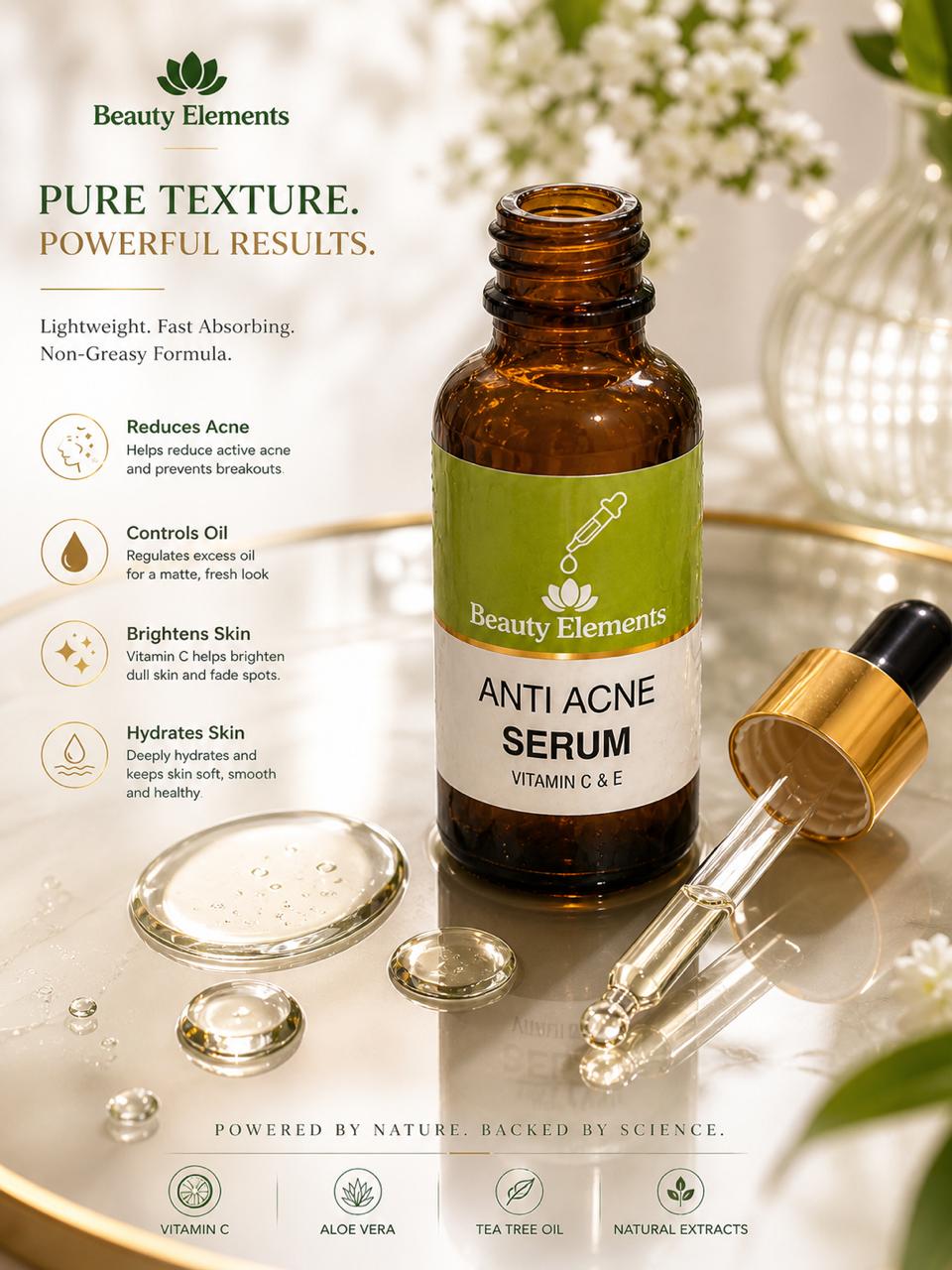 ANTI ACNE SERUM VITAMIN C & E / REMOVE ACNE 100%