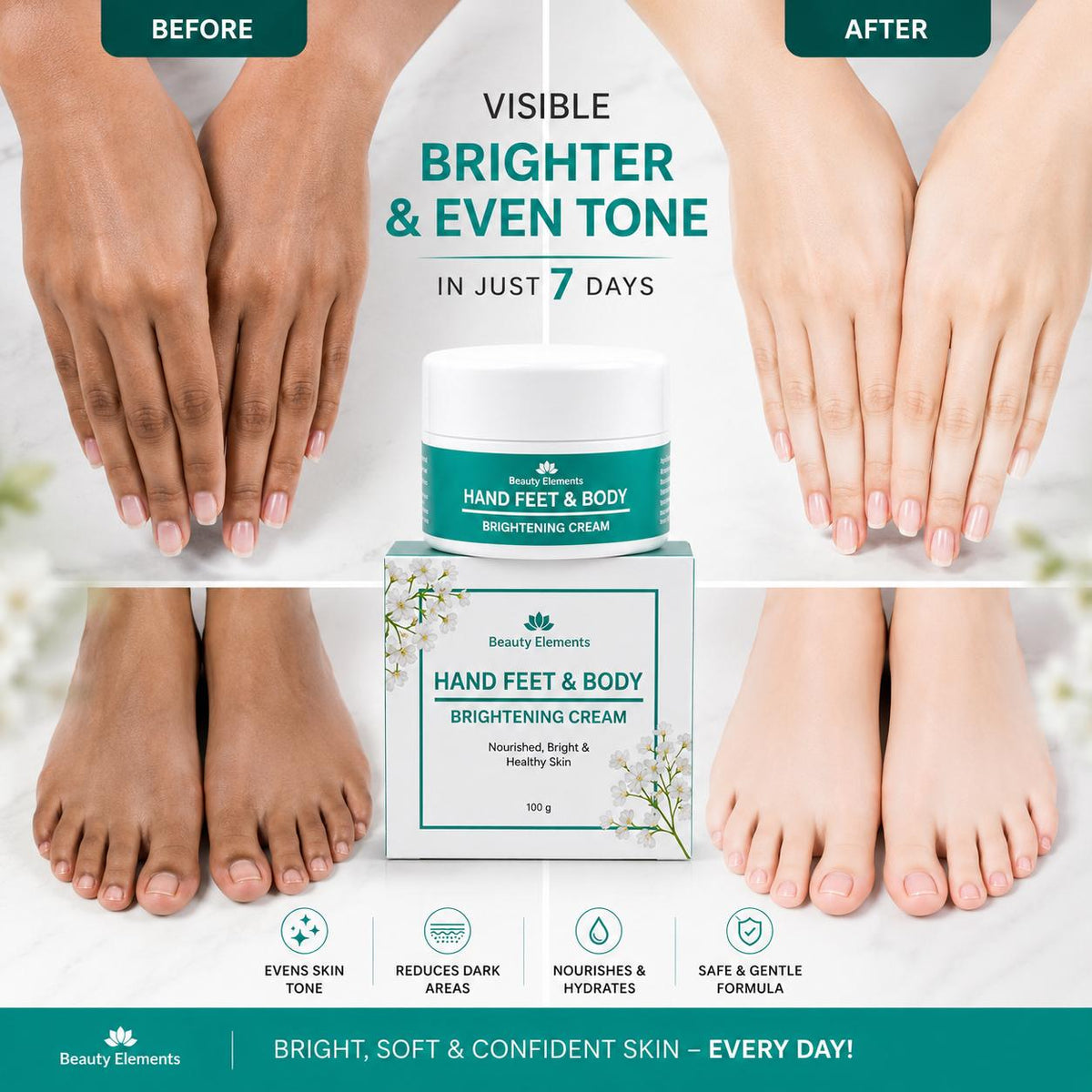 HAND FEET AND BODY WHITENING CREAM